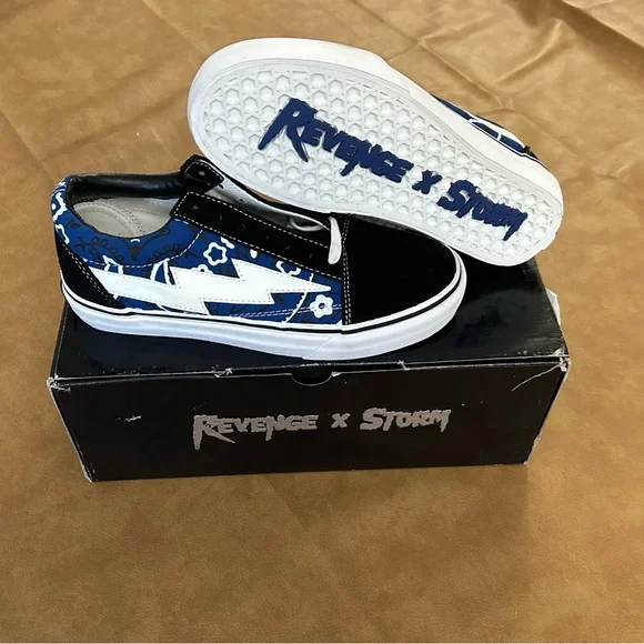 Revenge Clothing Shoes Revenge X Storm Blue Paisleys Laced